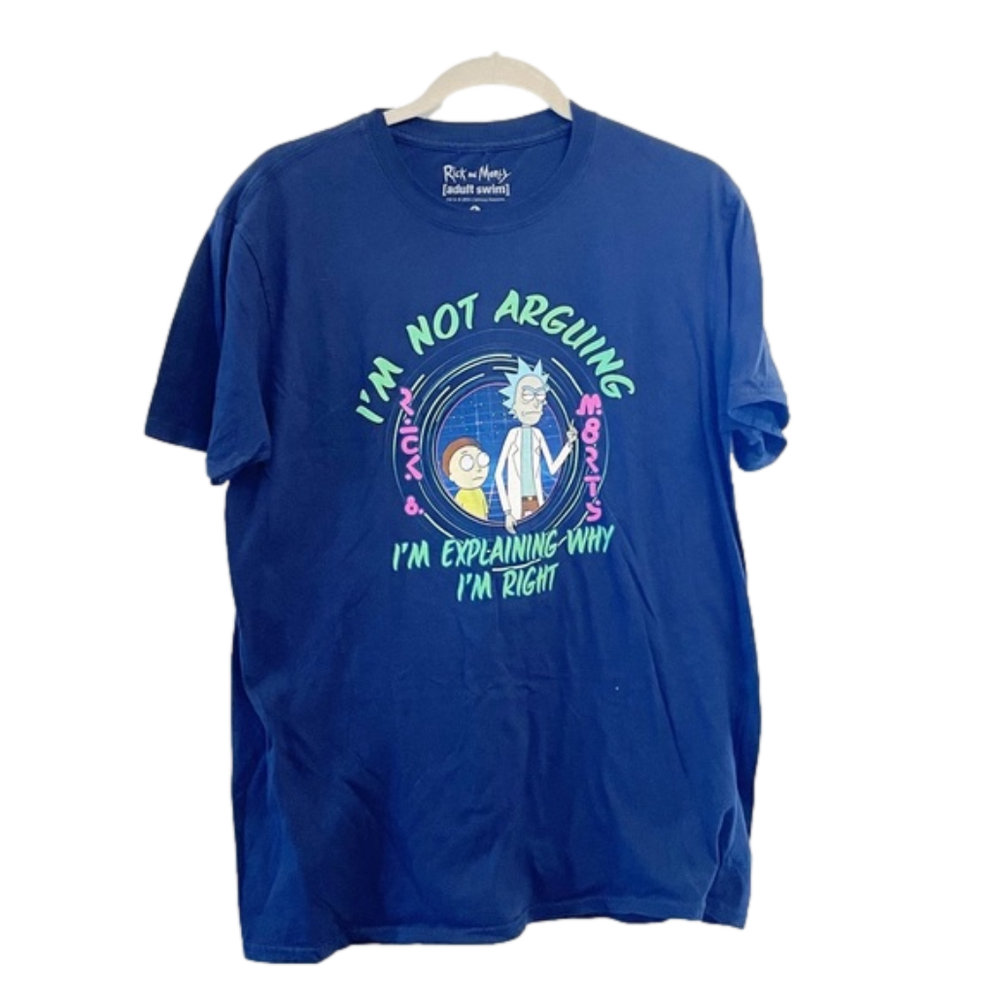 Rick and Morty Adult Swim Tee. Size Large